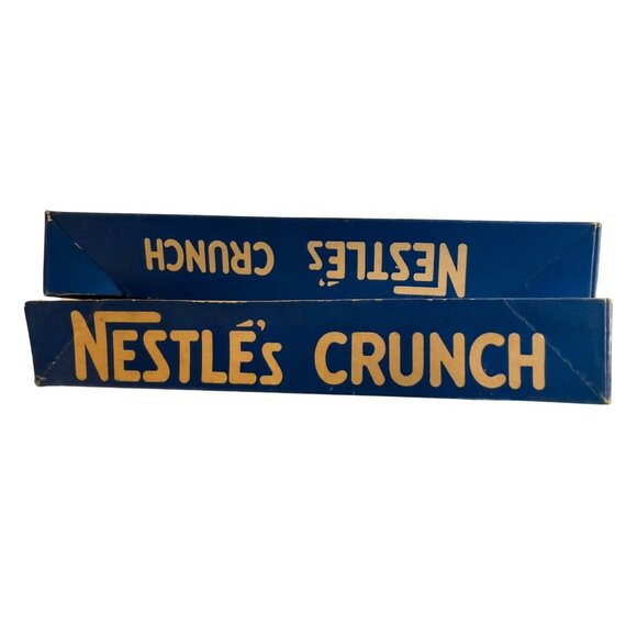 Original NESTLE'S CRUNCH milk chocolate STORE BOX top & bottom, when they were B - Picture 7 of 14